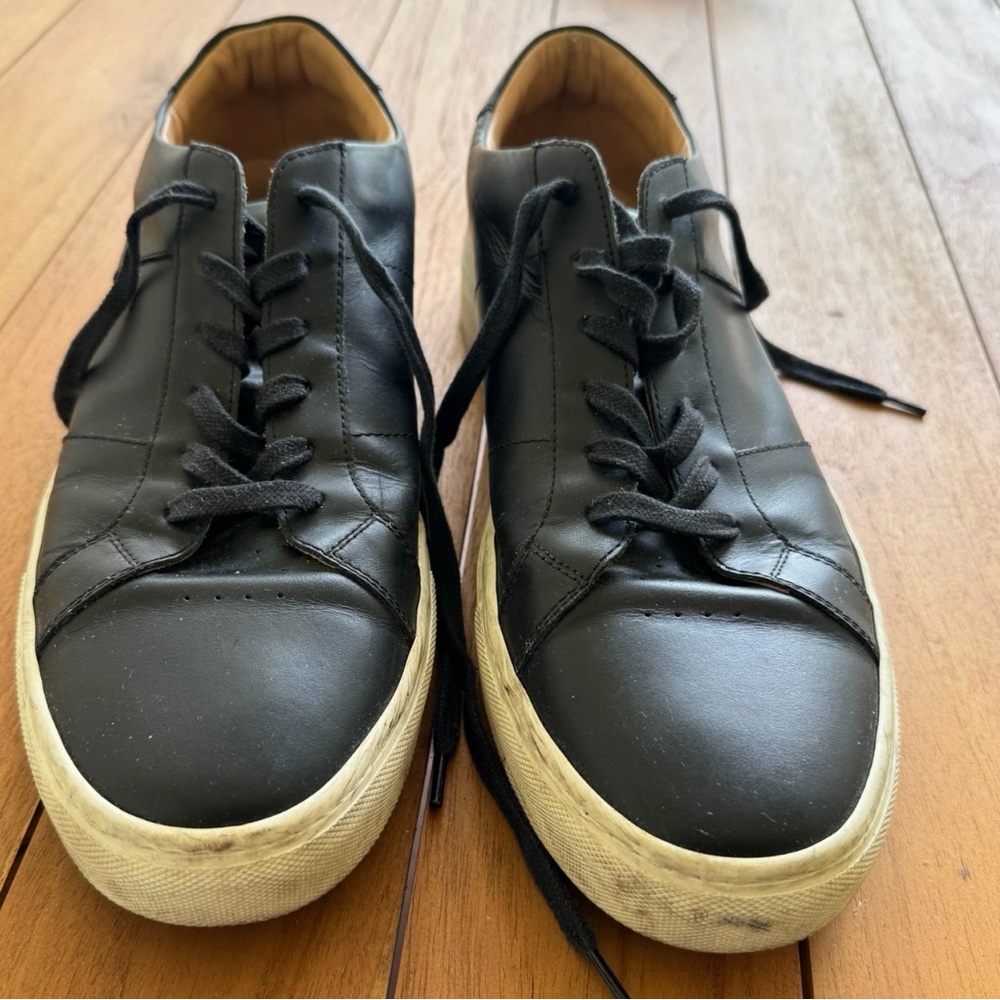 Greats Italy-made Black Leather Men's Sneakers